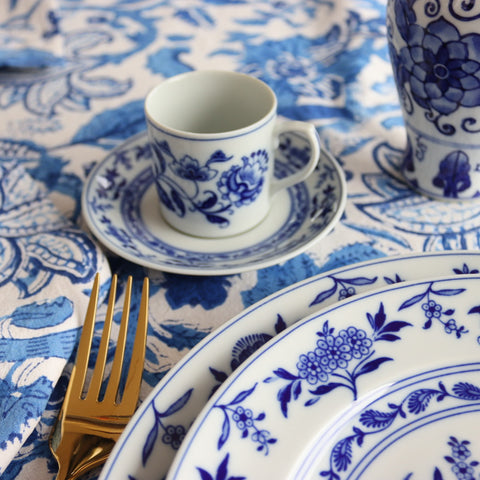 "All Blue" Dinner Set for 4 people