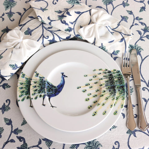 "Peacock" Dinner Set for 4 people