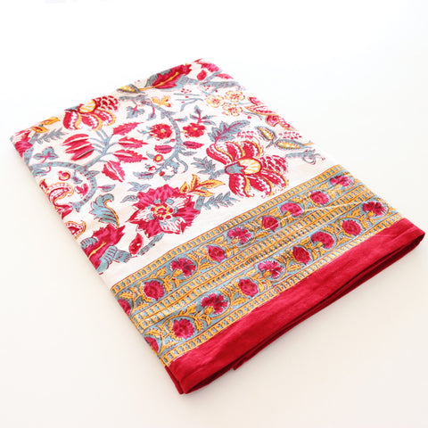 Red Flower Power Tablecloth