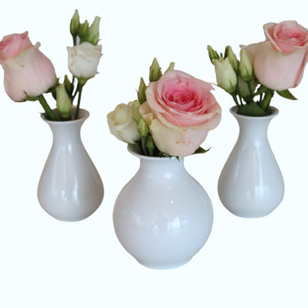"All White" vases set